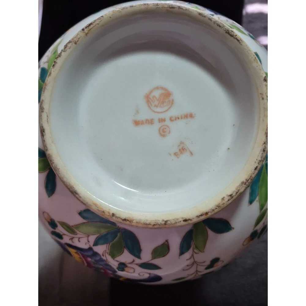 Lrg Decorative Fish Bowl Pottery Hand Painted Nautical Beach Condo Airbnb 10
